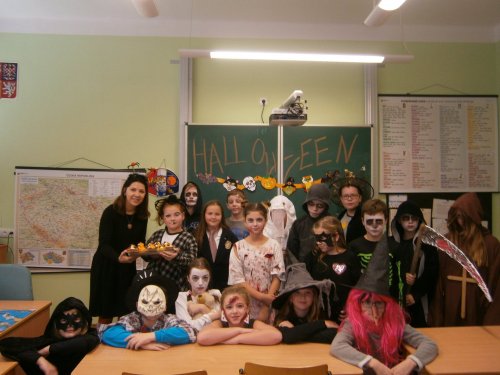 Halloween žáků 5.třídy v rámci hodiny anglického jazyka